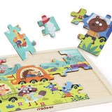 Mideer Wooden Puzzle Board - Safari - 24Pcs