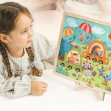 Mideer Wooden Puzzle Board - Safari - 24Pcs