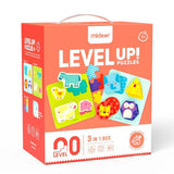 Mideer 3 in 1 Level Up Puzzles - Friendly Animals - Level 0