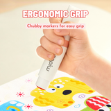 Mideer Dual Tip Washable Markers - 6pcs