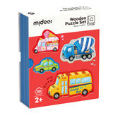 Mideer 4-in-1 Wooden Puzzle Set - Busy Traffic