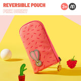 Mideer Reversible Pencil Pouch - Pink Bunny