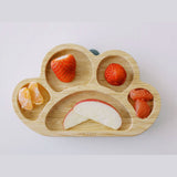 Milk It Baby Bamboo Tiger Paw Plate Set - Dusty Pink - Laadlee