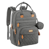 Moon Karyme Diaper Backpack With Pacifier Case - Dark Grey