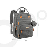 Moon Karyme Diaper Backpack With Pacifier Case - Dark Grey