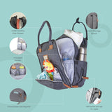 Moon Karyme Diaper Back Pack - Dark Grey