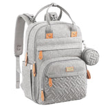 Moon Karyme Diaper Backpack With Pacifier Case - Grey