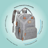 Moon Karyme Diaper Back Pack - Grey