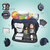 Moon 4Ever Messenger Diaper Bag - Navy Blue