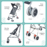 Moon Jet Ultra Light Buggy Stroller - Dark Grey
