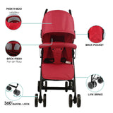 Moon Neo Plus Light Weight Travel Stroller - Fire Red