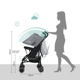 Moon Neo Plus Light Weight Travel Stroller - Black + Grey dots