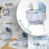 Moon Soffy - 4 in 1 Convertible Cradle - Grey