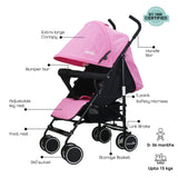 Moon Neo Plus Light Weight Travel Stroller - Pink