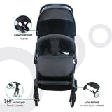 Moon Travel-Lite Cabin Stroller - Dark Grey