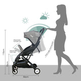 Moon Travel-Lite Cabin Stroller - Black & Grey dots