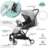 Moon Travel-Lite Cabin Stroller - Cool Grey