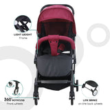 Moon Travel-Lite Cabin Stroller - Dark Red