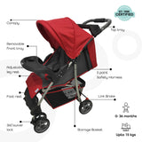Moon Bezik One Fold Stroller - Fire Red