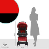 Moon Bezik One Fold Stroller - Fire Red