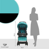 Moon Bezik One Fold Stroller - Cyan Blue