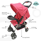 Moon Bezik One Fold Stroller - Pink