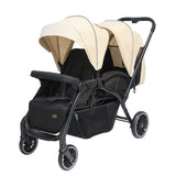 Moon Dois Twin Stroller Pram - Beige