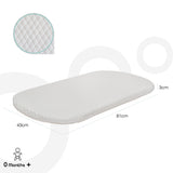 Moon Toddler Crib & Bassinet Mattress - White