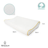 Moon Organic Fabric Toddler Pillow - White