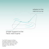 Moon Organic Fabric Toddler Pillow - White