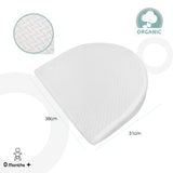 Moon Organic Universal Crib Wedge Half Moon Organic Fabric - White