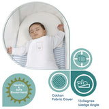 Moon Organic Universal Crib Wedge Half Moon Organic Fabric - White