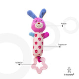 Moon Soft Rattle Toy With Sounds & Teether - Bunny