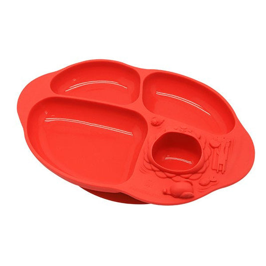 Marcus & Marcus - Silicone Yummy Dips Suction Divided Plate - Marcus - Laadlee