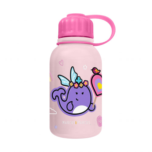 Marcus & Marcus - Stainless Steel Double Wall Vacuum Insulated Water Bottle - Rainbow - Pink - 350 ml - Laadlee
