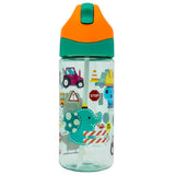 Marcus & Marcus - Germ Repel Tritan Straw Water Bottle - Transportation, 400ml - Green - Laadlee