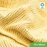 Moon Organic Cellular Blanket - Cream (75 x 100 cm)