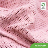 Moon Organic Cellular Blanket - Pink (75 x 100 cm)