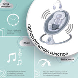 Moon Musical Baby Electric Swing - Grey
