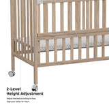 Moon Wooden Portable Crib- Natural wood