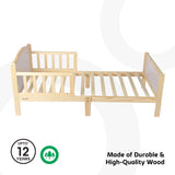 Moon Wooden Toddler Bed - Natural wood
