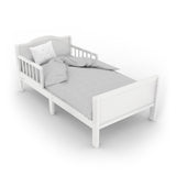 Moon Wooden Toddler Bed - White