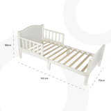 Moon Wooden Toddler Bed - White