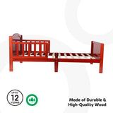 Moon Wooden Toddler Bed - Brown