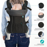 Moon KaryGo 2-in-1 Baby Carrier - Black