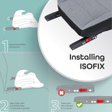 Moon Kido Baby Booster Car Seat with isofix - Grey