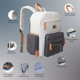 Moon Rocco Diaper Backpack - Grey