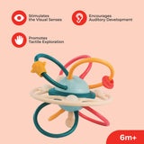 Moon Baby Teether Rattle Soft Ball