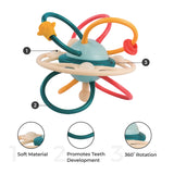 Moon Baby Teether Rattle Soft Ball