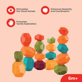 Moon Rock & Stack Balancing Educational Sensory Toy
